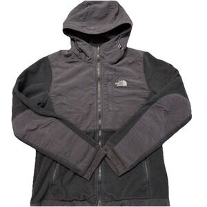 THE NORTH FACE DENALI WOMENS JACKET SMALL SP BLACK HOODED POLARTEC FULL ZIP GORP